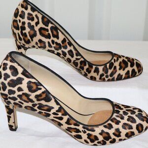 Hobbs London Womens Leopard Calf Hair Heels Pumps Court Shoes Size EU 36 US 5